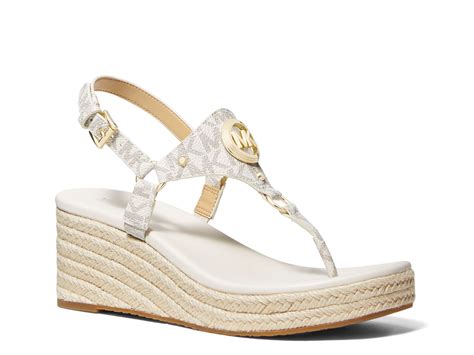 michael kors holly leather wedge sandal|Michael Kors casey wedge sandals.